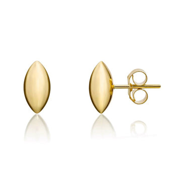 9ct Gold Marquise Earrings