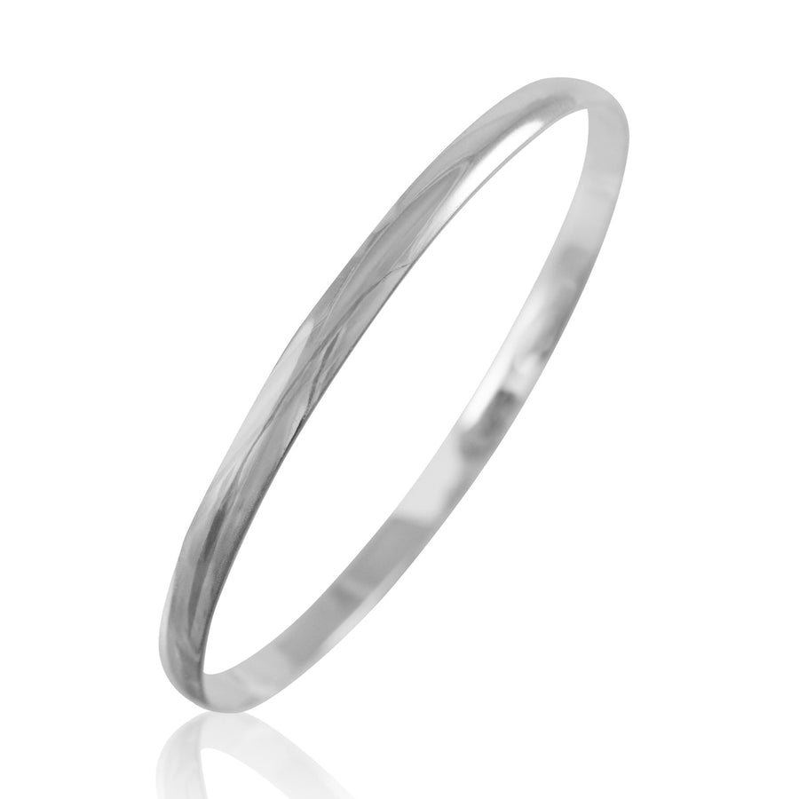 Sterling Silver Round Bangle 5mm