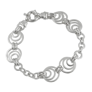 Silver Multi-Circle Link Bracelet