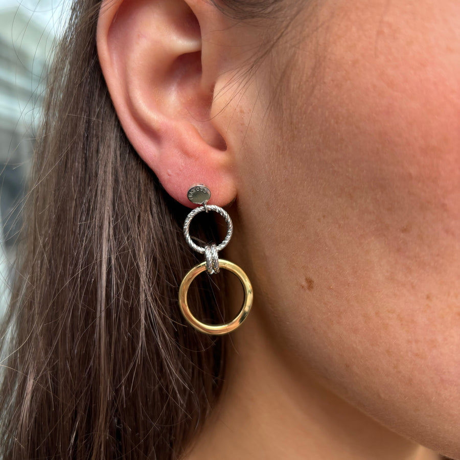 Fraboso - Circle Drop Earrings Yellow