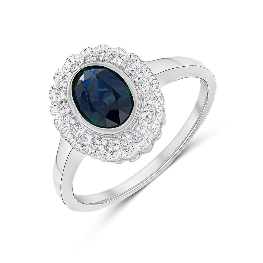 Sapphire & Diamond Ring