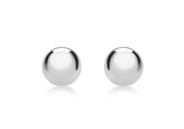 Silver Ball Stud Earrings