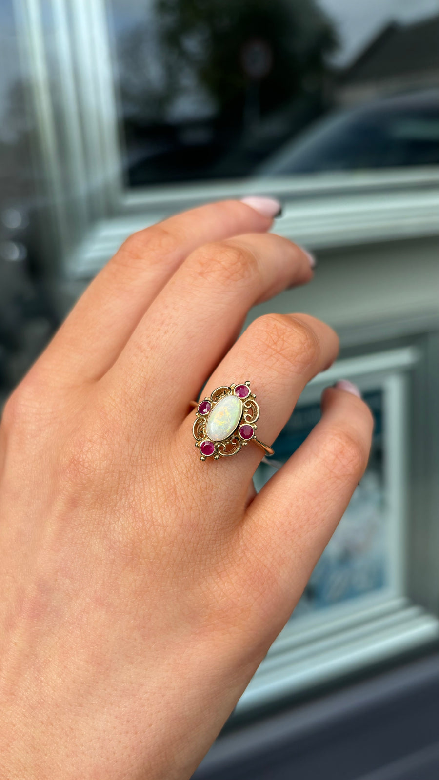 Opal and Ruby Ring