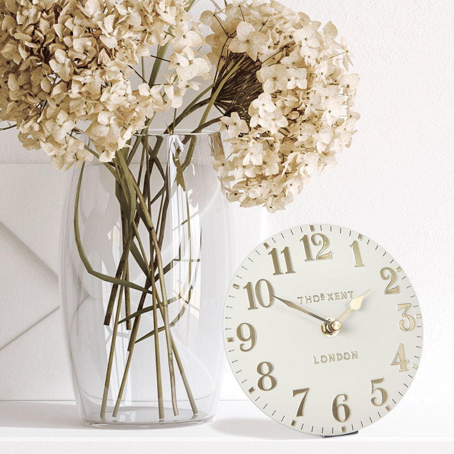 Arabic Mantel Clock - Oatmeal