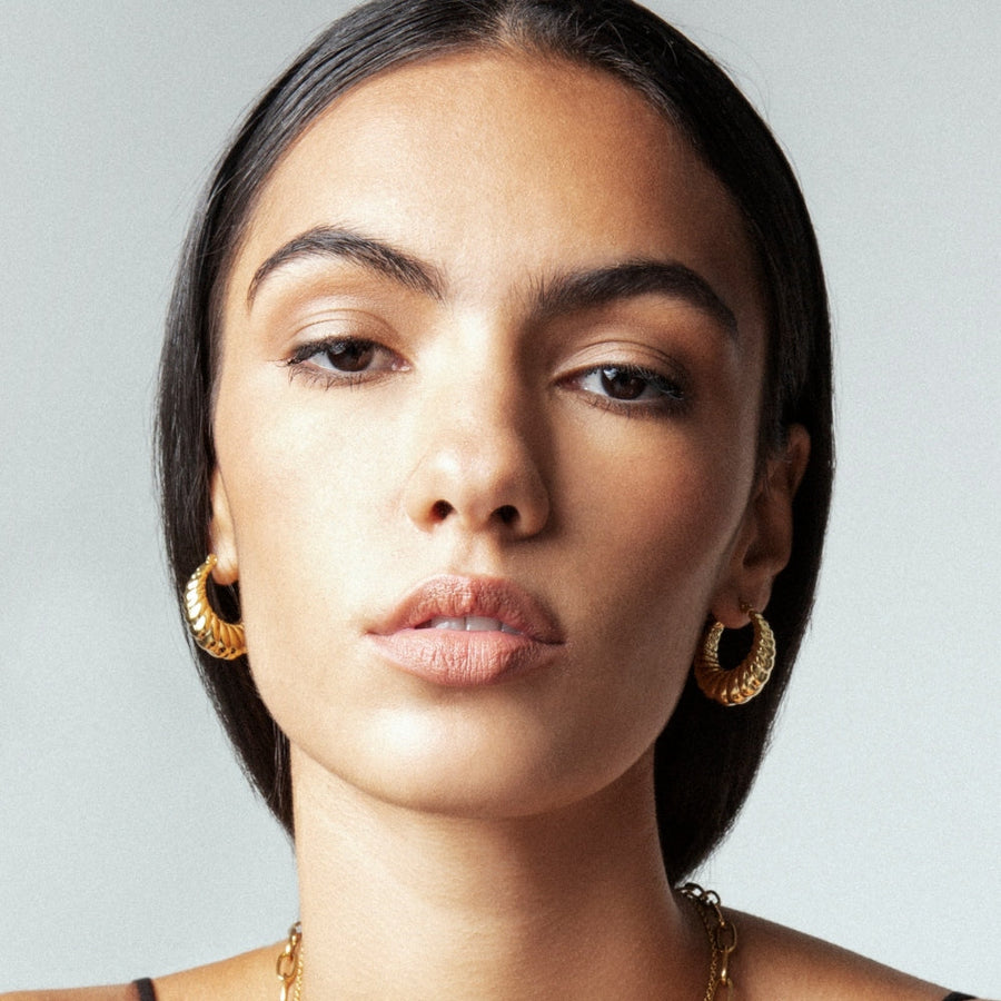 Knight & Day - Willow Gold Chunky Hoop Earrings