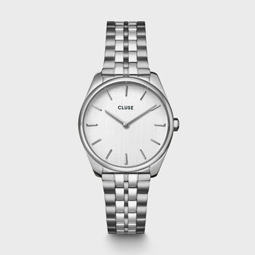 Cluse - Féroce Petite Watch Steel, Silver Linen, Silver Colour