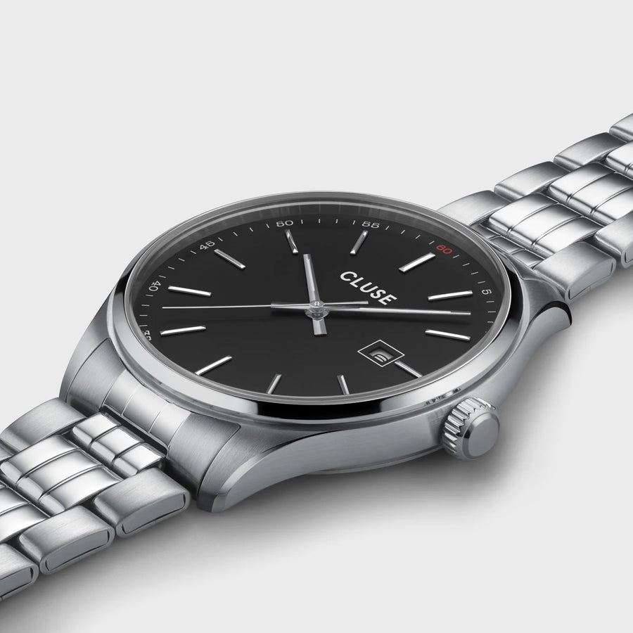 Cluse - Anthéor Watch Steel Black, Silver Colour