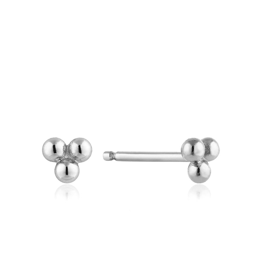 Ania Haie - Silver Modern Triple Ball Stud Earrings