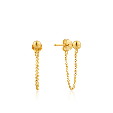 Ania Haie - Gold Modern Chain Stud Earrings