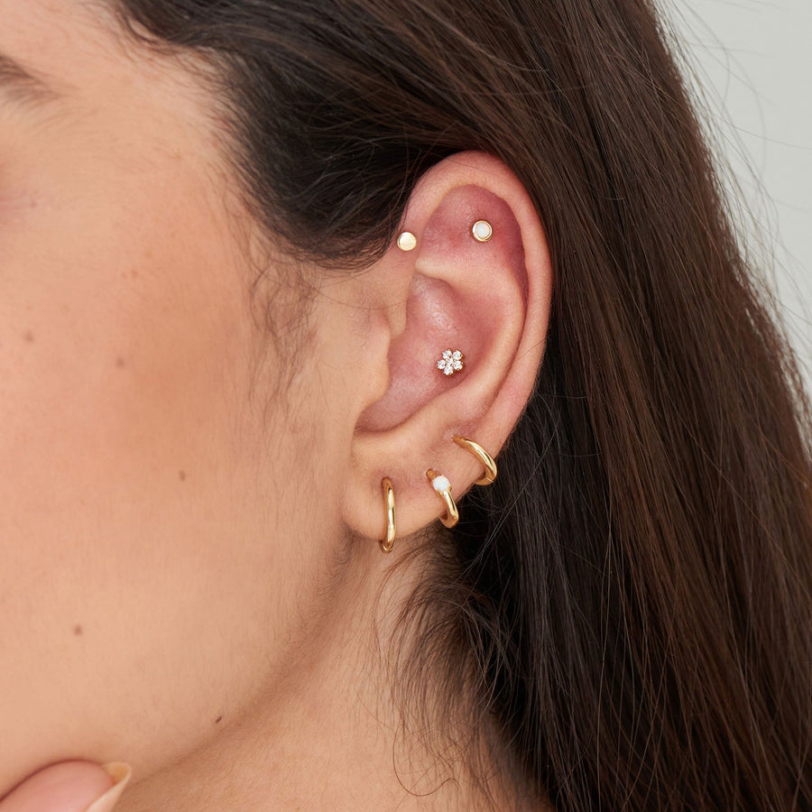 Ania Haie - Gold Smooth Mini Huggie Hoop Earrings