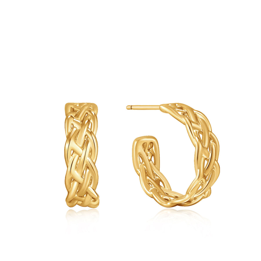 Ania Haie - Gold Rope Chunky Hoop Earrings