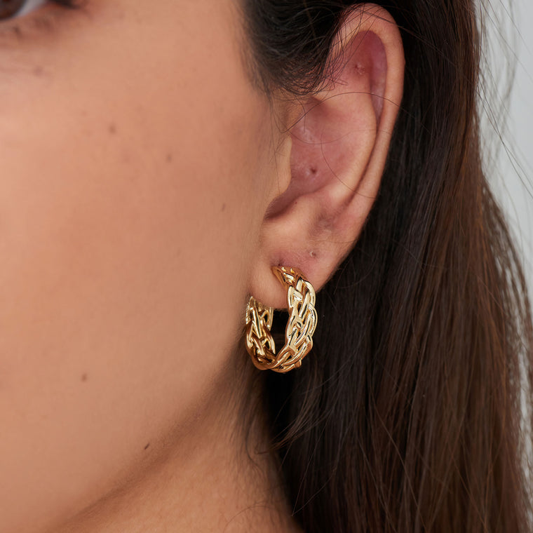 Ania Haie - Gold Rope Chunky Hoop Earrings