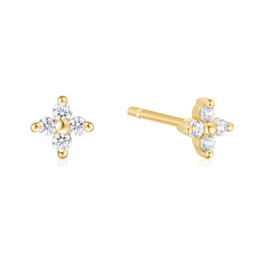 Ania Haie - Gold Four-Petal Stud Earrings