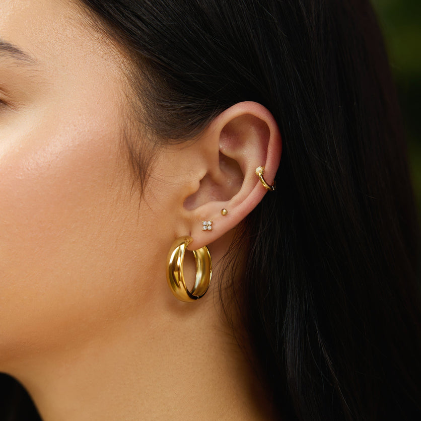 Ania Haie - Gold Four-Petal Stud Earrings