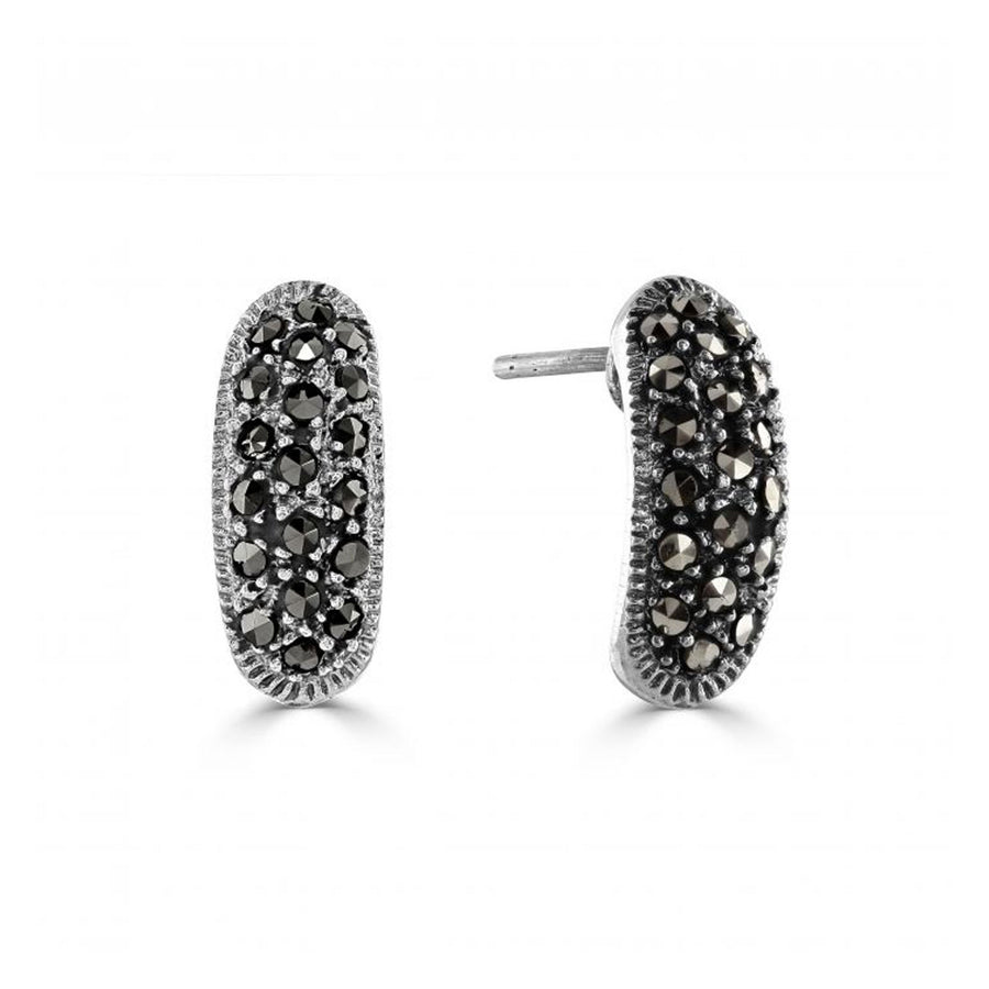 Marcasite Curve Earrings