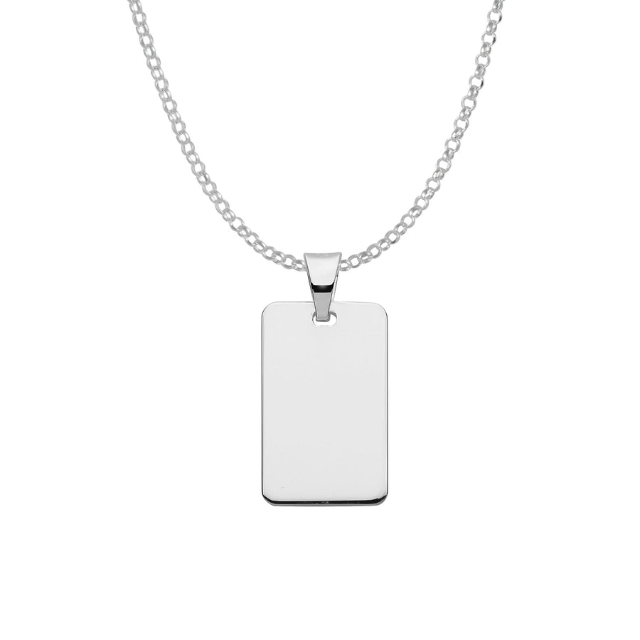 Sterling Silver Tag Necklace