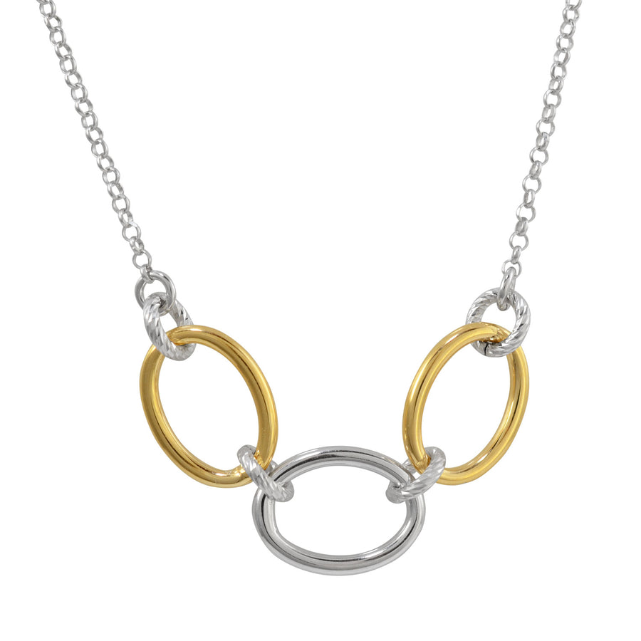 Fraboso - 3 Oval Chain Necklace Yellow