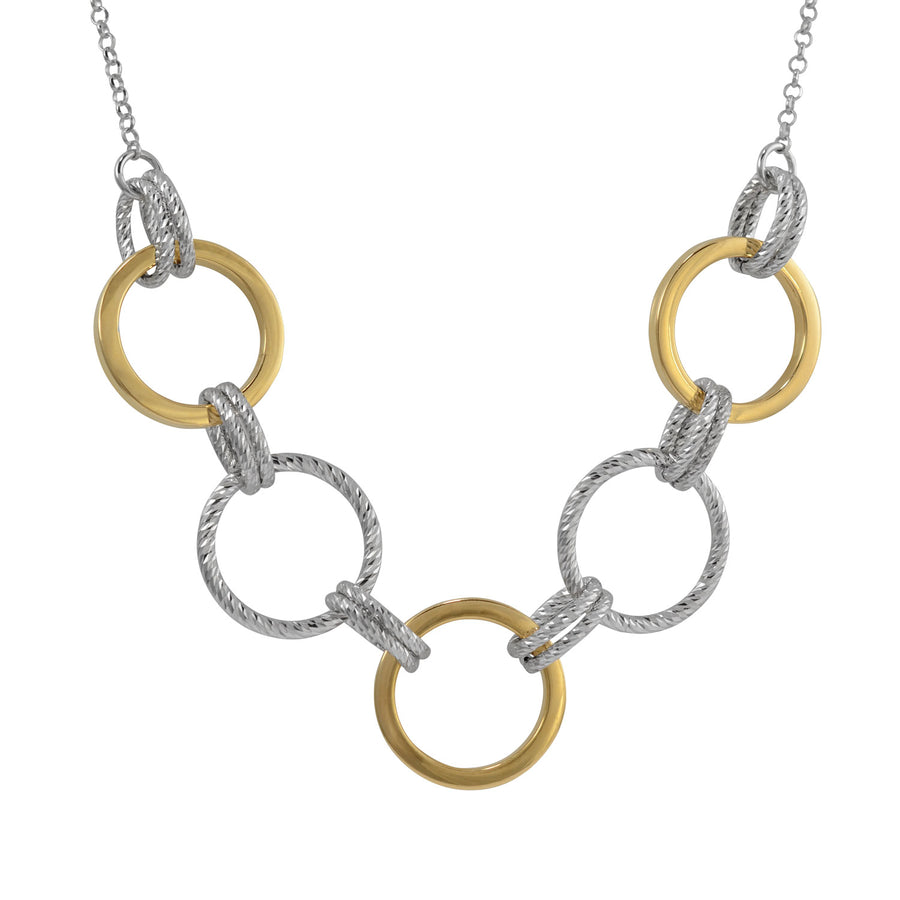 Fraboso - Large Circle Linked Necklace Yellow