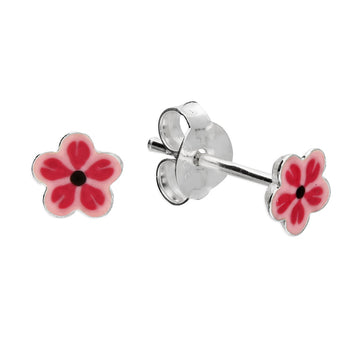 Sterling Silver Flower Earrings