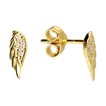 Silver Gold Plated Wing Earrings