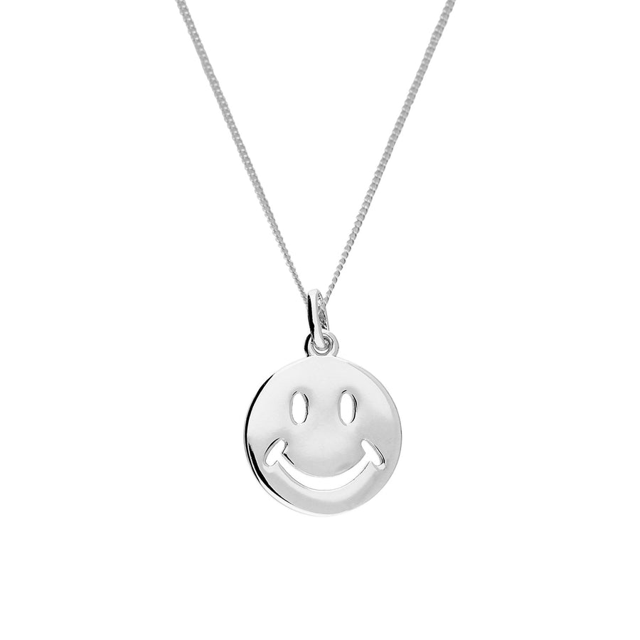 Sterling Silver Smiley Face Necklace