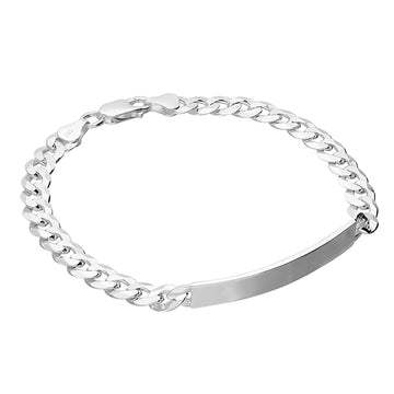 Silver ID Curb Bracelet