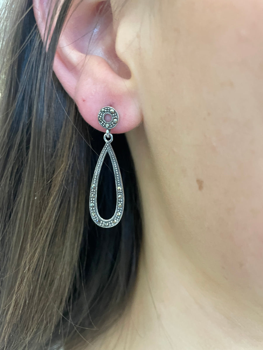 Marcasite Teardrop Earrings