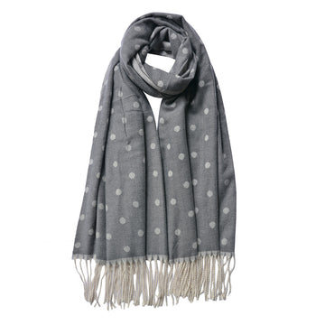 Grey Print Scarf