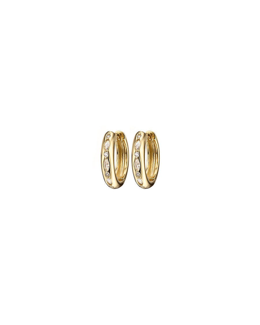 Mary-K - Gold Solstice Huggie Earrings