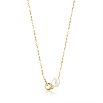 Ania Haie - Gold Pearl Link Chain Necklace