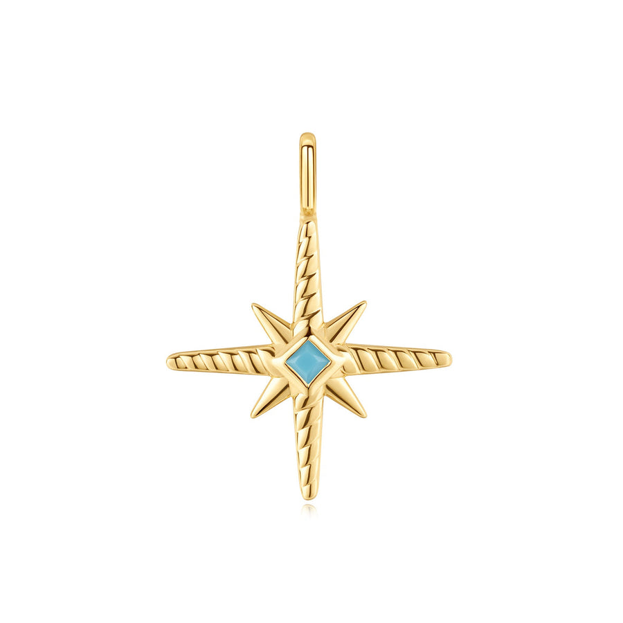 Ania Haie - Gold Turquoise and Cubic Ziconia Star Charm