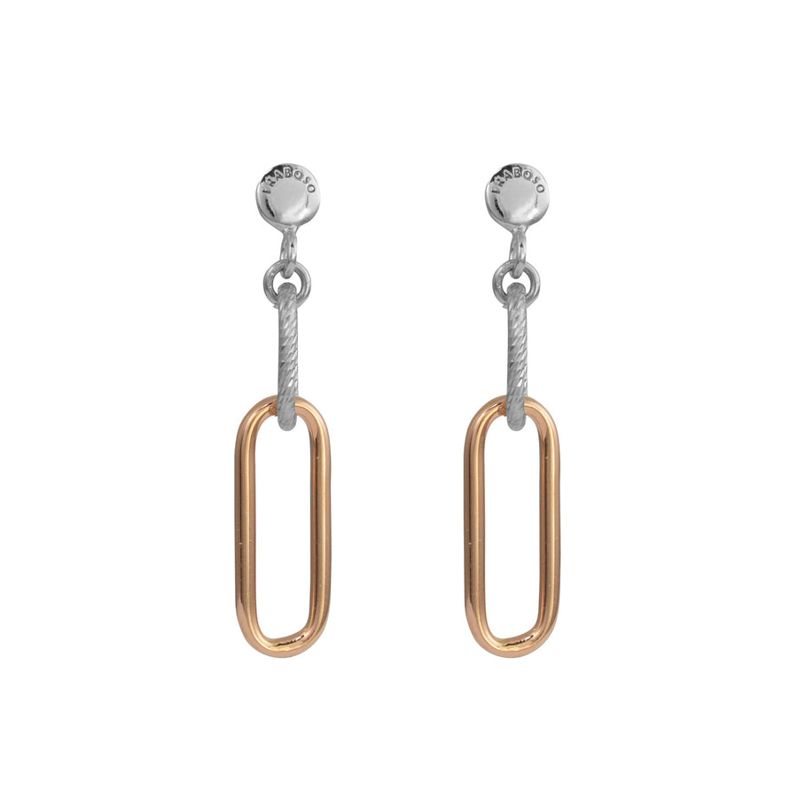 Fraboso - Lozenge Drop Earrings Rose