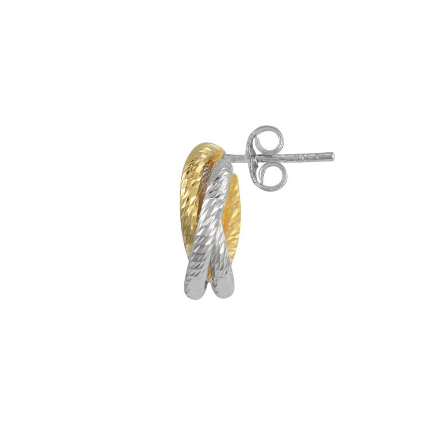 Fraboso - Open Circle Swirl Earrings Yellow