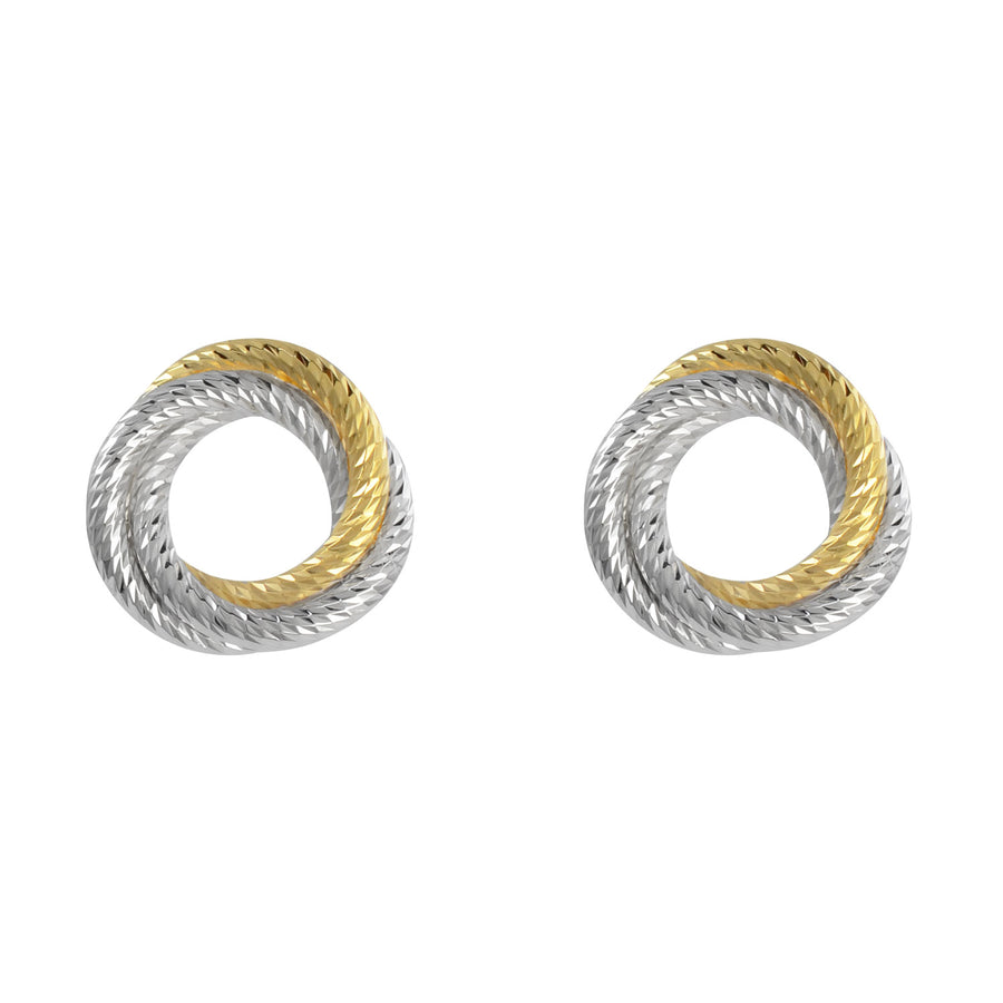 Fraboso - Open Circle Swirl Earrings Yellow