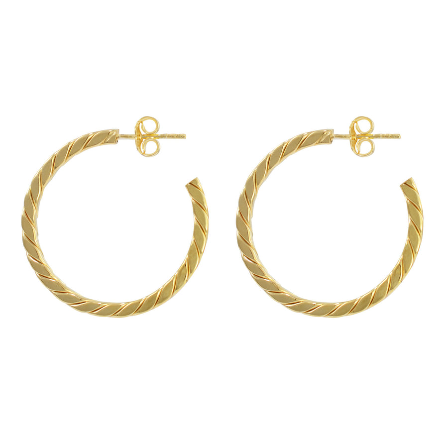 Fraboso - Large Twist Hoop Earrings Yellow