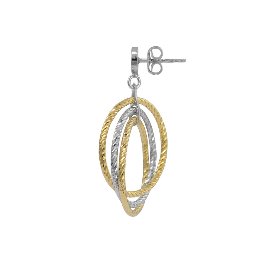 Fraboso - 3 Circle Drop Earrings Yellow