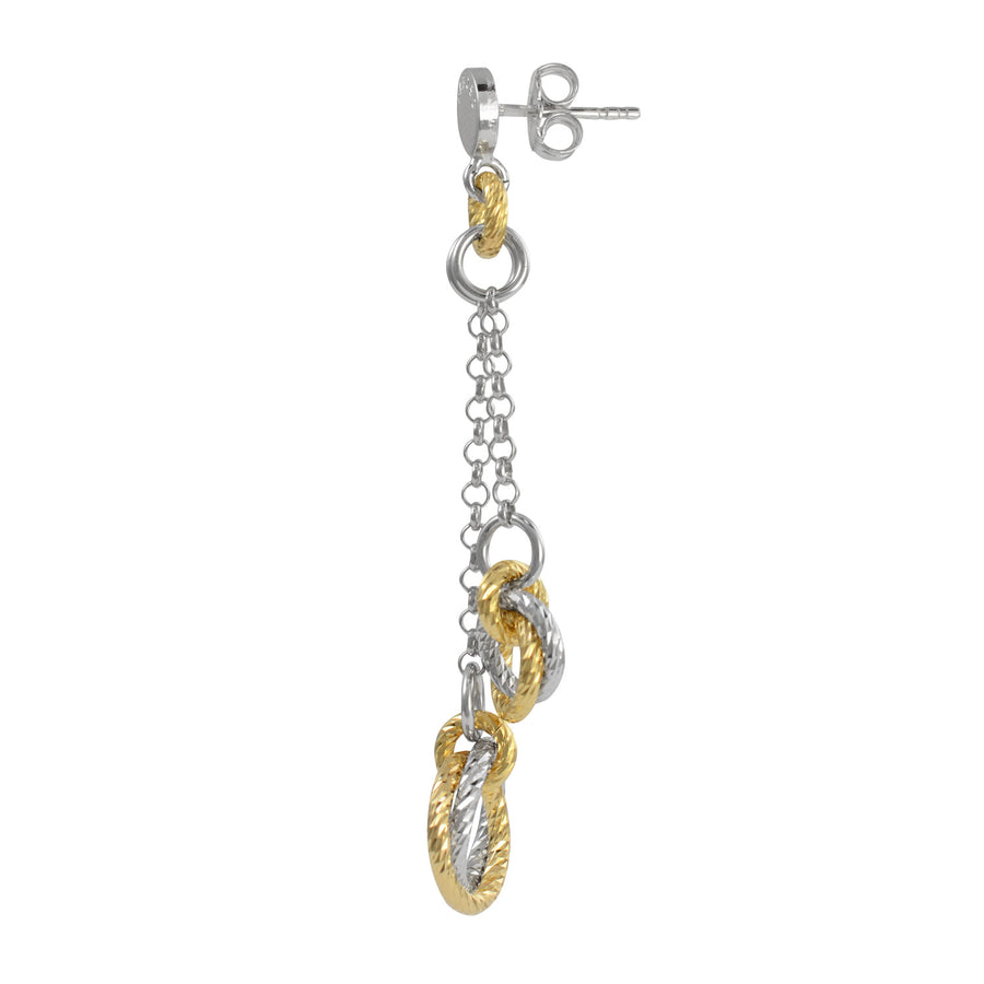 Fraboso - Chain Drop Circles Earrings Yellow