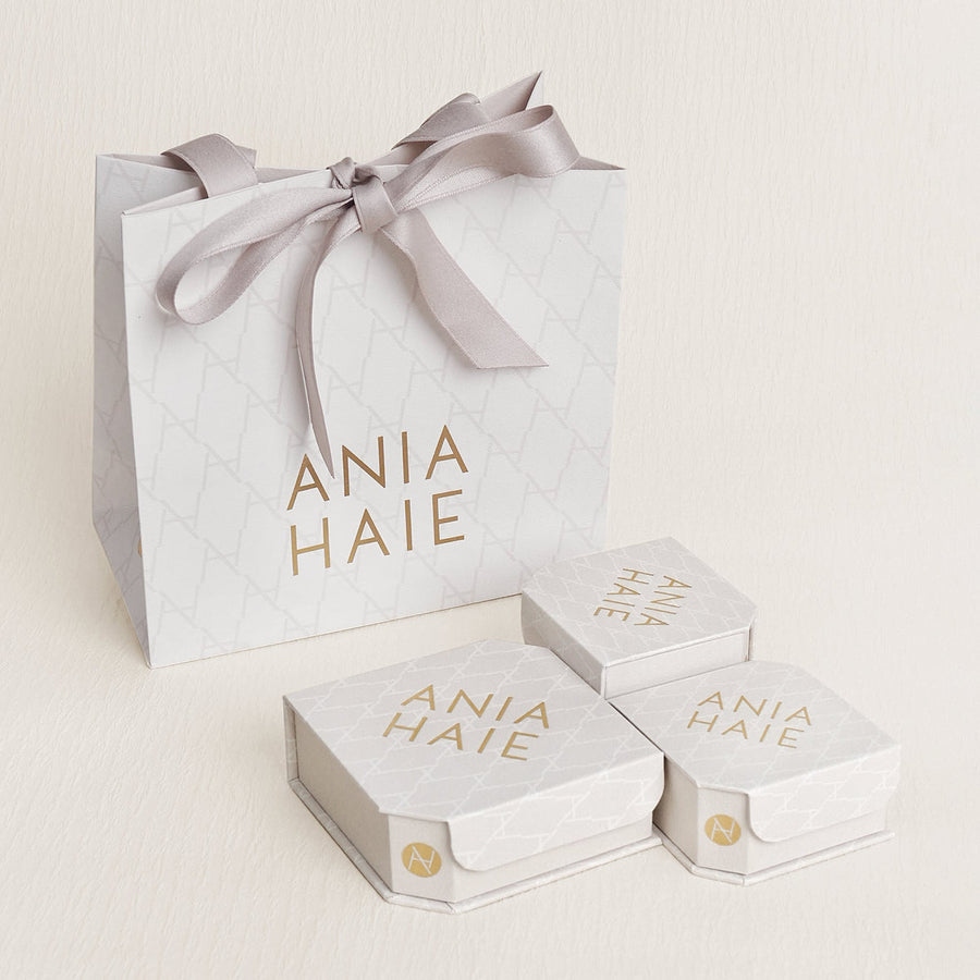 Ania Haie - Silver Kiss Polished Pavé Studs