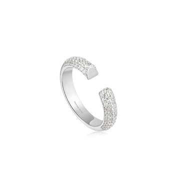 Ania Haie - Silver Pavé Adjustable Ring