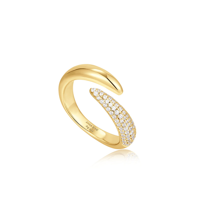 Ania Haie - Gold Sparkle Wrap Adjustable Ring