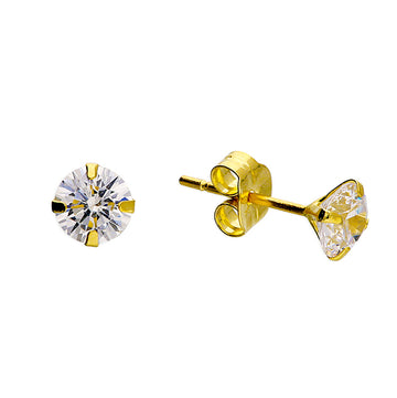 9ct Gold Cz Stud Earrings