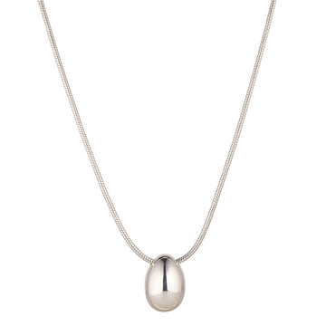 Knight & Day - Chunky Silver Teardrop Pendant