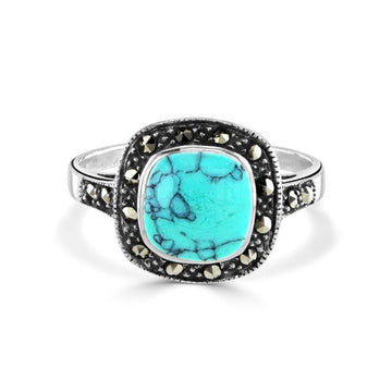 Marcasite Turquoise Ring