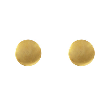 Silver Gold Plated Disc Earrings