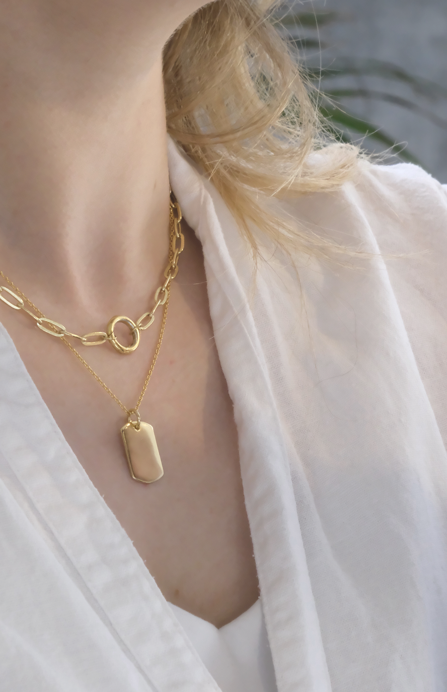 Mary-K - Gold Tag Necklace