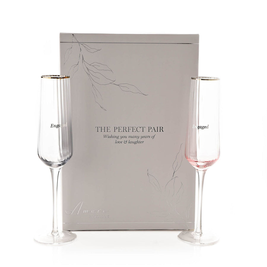 Set of 2 Engaged Flute Glasses