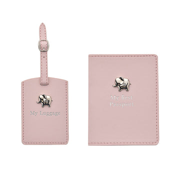 My First Passport Holder/ Luggage Tag Pink