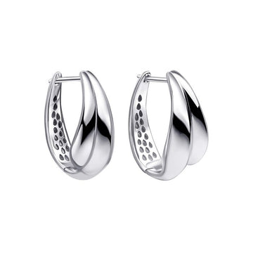 Organic Wave Hoop Earrings