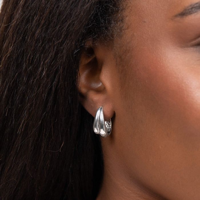 Organic Wave Hoop Earrings