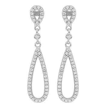 Sterling Silver Cz Earrings